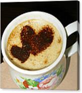 I Love You. Hearts In Coffee Series Canvas Print