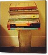 I Put My Books On A Vase By My Bed #diy Canvas Print