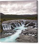 Iceland Bruarfoss Waterfall Canvas Print