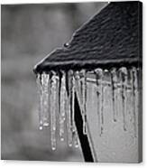 Icicles - Lamp Post 2 Canvas Print