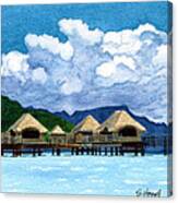 Idyllic Accommodations Bora Bora Canvas Print