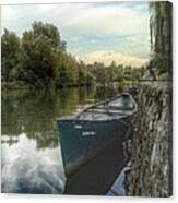 Iffley Lock Boat Canvas Print