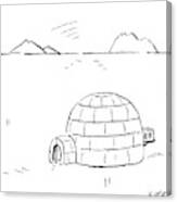 Igloo With Air Conditing Unit Canvas Print