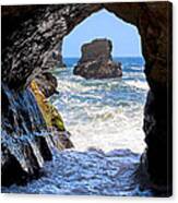 In A Cave By The Sea - Northern Caifornia Canvas Print