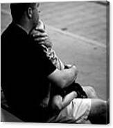 In Daddy's Arms Canvas Print
