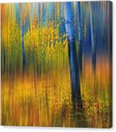 In The Golden Woods. Impressionism Canvas Print