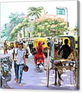 India Street Scene 3 Canvas Print
