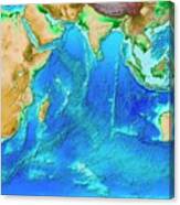 Indian Ocean Topography Canvas Print
