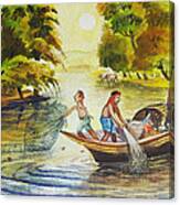 Indian Village Life - 10 Canvas Print