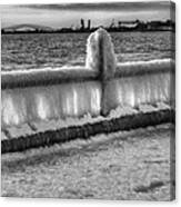 Industrial Winter Bw Canvas Print