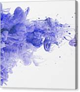 Ink In Water On White Background Canvas Print