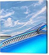 Into The Blue - 54 Mercury Hood Ornament Canvas Print