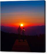 Into The Sunset Together Canvas Print