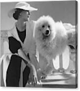 Isabel Johnson With A Poodle Canvas Print