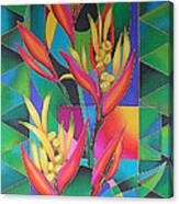 Island Flowers - Heliconia Canvas Print