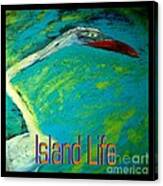 Island Life Stork Canvas Print
