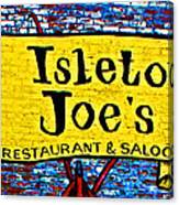 Isleton  Joe's Logo Canvas Print