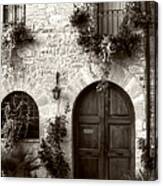 Italian Facade Of Assisi Canvas Print