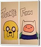 Jake The Dog And Finn The Human Canvas Print
