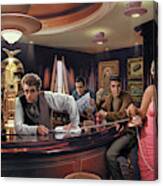 Marilyn Monroe and Icons in a Bar Canvas Print