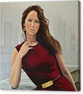 Jennifer Lawrence Painting Canvas Print