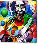 Jerry Garcia In Bubbles Canvas Print