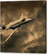 Jet Through The Clouds Canvas Print