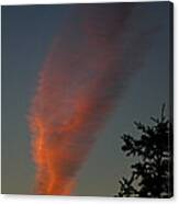 Jet Vapor Trail Canvas Print