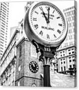 Jewelers Exchange Clock Canvas Print