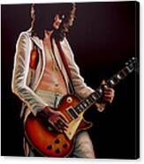 Jimmy Page In Led Zeppelin Painting Canvas Print