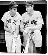 Joe Dimaggio And Ted Williams Canvas Print