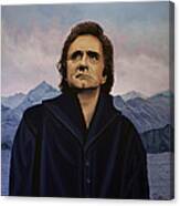 Johnny Cash Painting Canvas Print