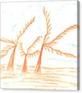 Joyous Dancing Palm Trees Canvas Print