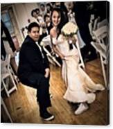 Just Doing Their Thing! ;) #wedding Canvas Print