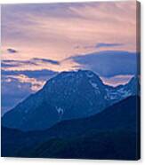 Kamnik Alps At Sunset Canvas Print