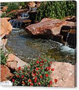 217p Kanab Ut Water Feature Canvas Print