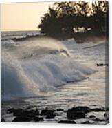 Kauai - Brenecke Beach Surf Canvas Print