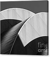 Kauffman Center Curves And Shadows Black And White Canvas Print
