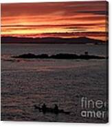 Kayak Sunset Canvas Print