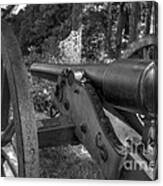 Kennesaw Cannon 3 Black And White Canvas Print