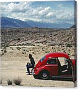 Kevin And The Red Bug Canvas Print