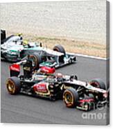 Kimi Raikkonen And Lewis Hamilton Canvas Print