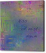 Kiss Of Mist Haiga Canvas Print