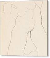Kneeling Female Nude Canvas Print