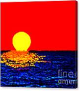 Kona Sunset Pop Art Canvas Print