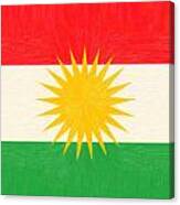Kurdish Flag Canvas Print