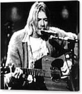 Kurt Cobain Singing And Playing Guitar Canvas Print