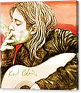 Kurt Cobain - Stylised Drawing Art Poster Canvas Print