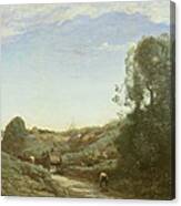 La Charette, Memory Of Marcoussis Oil On Canvas Canvas Print