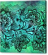 Lace - Malachite Canvas Print